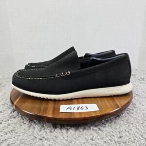 Cole Haan 2.ZeroGrand 360 Venetian Black Leather Slip On Loafer Shoe Mens 11.5 M